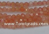CTG610 15.5 inches 3mm faceted round golden sunstone beads