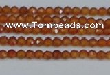 CTG615 15.5 inches 2mm faceted round orange garnet beads