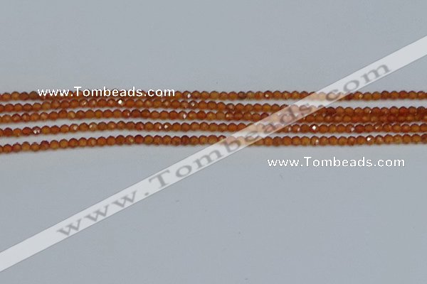 CTG615 15.5 inches 2mm faceted round orange garnet beads