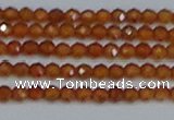 CTG616 15.5 inches 3mm faceted round orange garnet beads