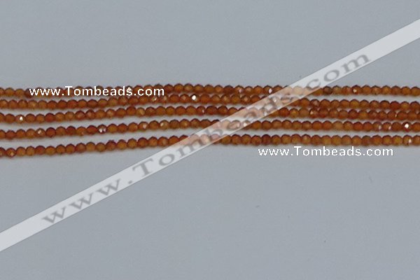 CTG616 15.5 inches 3mm faceted round orange garnet beads