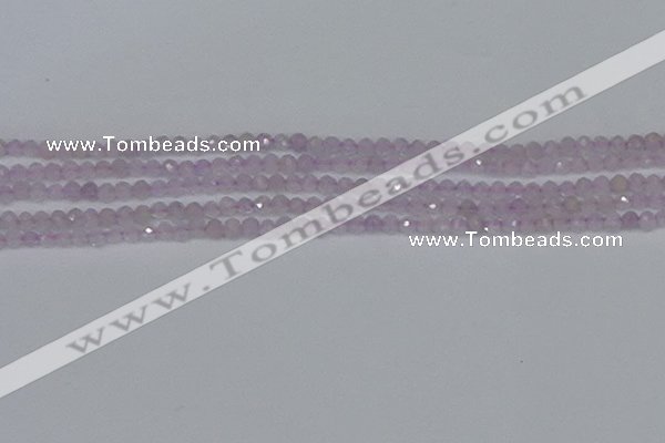 CTG622 15.5 inches 3mm faceted round lavender amethyst beads