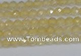 CTG624 15.5 inches 3mm faceted round citrine gemstone beads