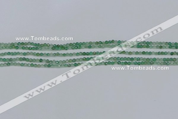 CTG627 15.5 inches 2mm faceted round green strawberry quartz beads