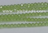 CTG629 15.5 inches 2mm faceted round peridot gemstone beads