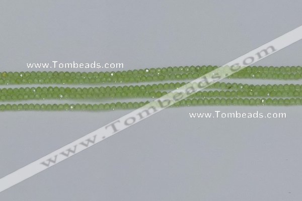 CTG629 15.5 inches 2mm faceted round peridot gemstone beads