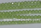CTG630 15.5 inches 3mm faceted round peridot gemstone beads