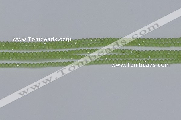 CTG630 15.5 inches 3mm faceted round peridot gemstone beads