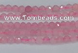 CTG635 15.5 inches 2mm faceted round Madagascar rose quartz beads