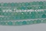 CTG647 15.5 inches 2mm faceted round Peru amazonite beads