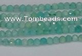 CTG647 15.5 inches 2mm faceted round Peru amazonite beads