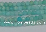 CTG648 15.5 inches 3mm faceted round Peru amazonite beads