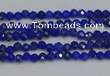 CTG649 15.5 inches 2mm faceted round lapis lazuli gemstone beads