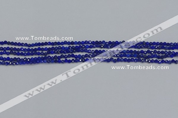 CTG649 15.5 inches 2mm faceted round lapis lazuli gemstone beads