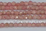 CTG654 15.5 inches 3mm faceted round Argentina rhodochrosite beads