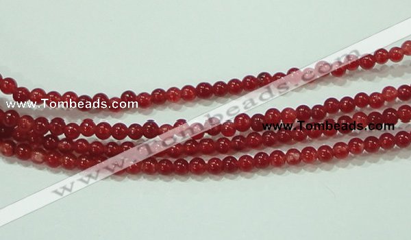 CTG67 15.5 inches 3mm round tiny dyed white jade beads wholesale