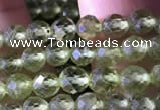 CTG745 15.5 inches 4mm faceted round tiny prehnite beads