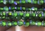 CTG748 15.5 inches 3mm faceted round tiny diopside beads