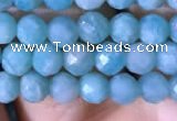 CTG767 15.5 inches 5mm faceted round tiny amazonite gemstone beads