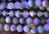 CTG776 15.5 inches 4mm faceted round tiny amazonite beads wholesale