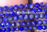 CTG781 15.5 inches 2mm faceted round tiny lapis lazuli beads wholesale