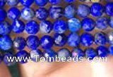 CTG782 15.5 inches 3mm faceted round tiny lapis lazuli beads wholesale