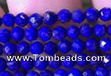 CTG785 15.5 inches 2mm faceted round tiny lapis lazuli gemstone beads