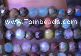 CTG791 15.5 inches 3mm faceted round tiny chrysocolla beads