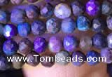 CTG792 15.5 inches 4mm faceted round tiny chrysocolla beads