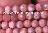 CTG800 15.5 inches 3mm faceted round tiny rhodochrosite beads