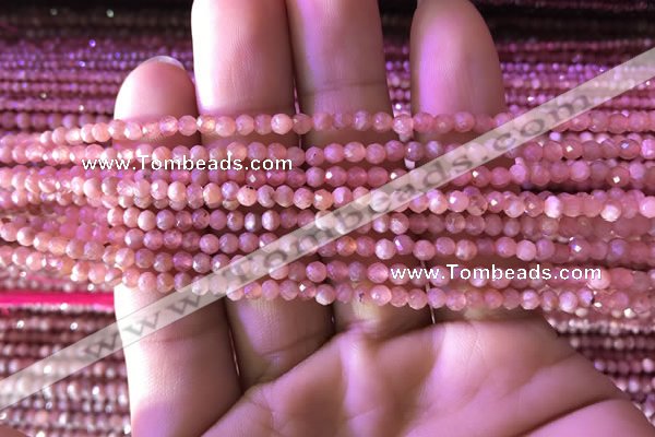 CTG810 15.5 inches 2mm faceted round tiny rhodochrosite beads