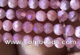 CTG811 15.5 inches 3mm faceted round tiny rhodochrosite beads