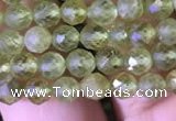 CTG814 15.5 inches 5mm faceted round tiny prehnite beads