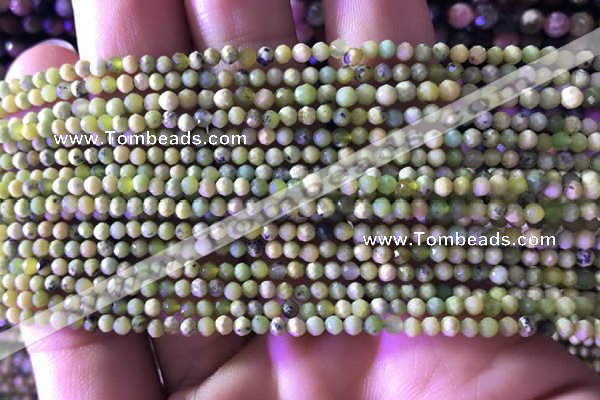 CTG825 15.5 inches 3mm faceted round tiny chrysotine beads