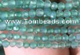 CTG827 15.5 inches 2mm faceted round tiny green agate beads