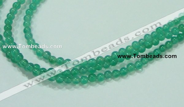 CTG83 15.5 inches 3mm round grade AA tiny green agate beads wholesale