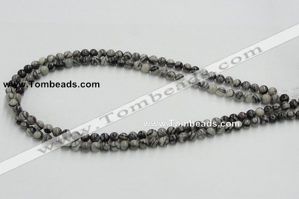 CTJ02 16 inches 6mm round black water jasper beads wholesale