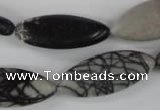 CTJ211 15.5 inches 12*28mm marquise black water jasper beads wholesale