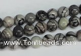 CTJ26 15.5 inches 10mm round black water jasper beads wholesale