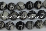 CTJ29 15.5 inches 16mm round black water jasper beads wholesale