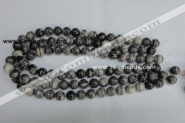 CTJ29 15.5 inches 16mm round black water jasper beads wholesale