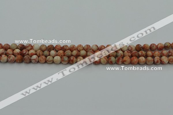 CTJ700 15.5 inches 4mm round red net jasper beads wholesale