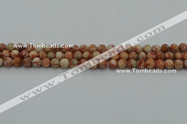 CTJ701 15.5 inches 6mm round red net jasper beads wholesale