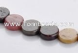 CTO01 9mm multicolored coin natural tourmaline beads Wholesale