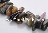 CTO04 15.5 inches 5*13mm freeform natural tourmaline chips beads