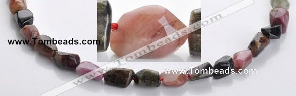 CTO08 15.5 inches 8*12mm freeform natural tourmaline beads