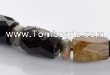 CTO09 faceted column & roundel natural tourmaline bead wholesale