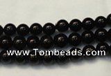 CTO101 15.5 inches 6mm round natural black tourmaline beads