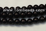 CTO102 15.5 inches 8mm round natural black tourmaline beads