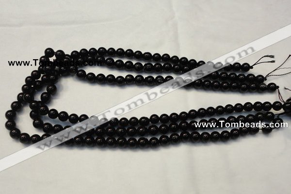 CTO102 15.5 inches 8mm round natural black tourmaline beads